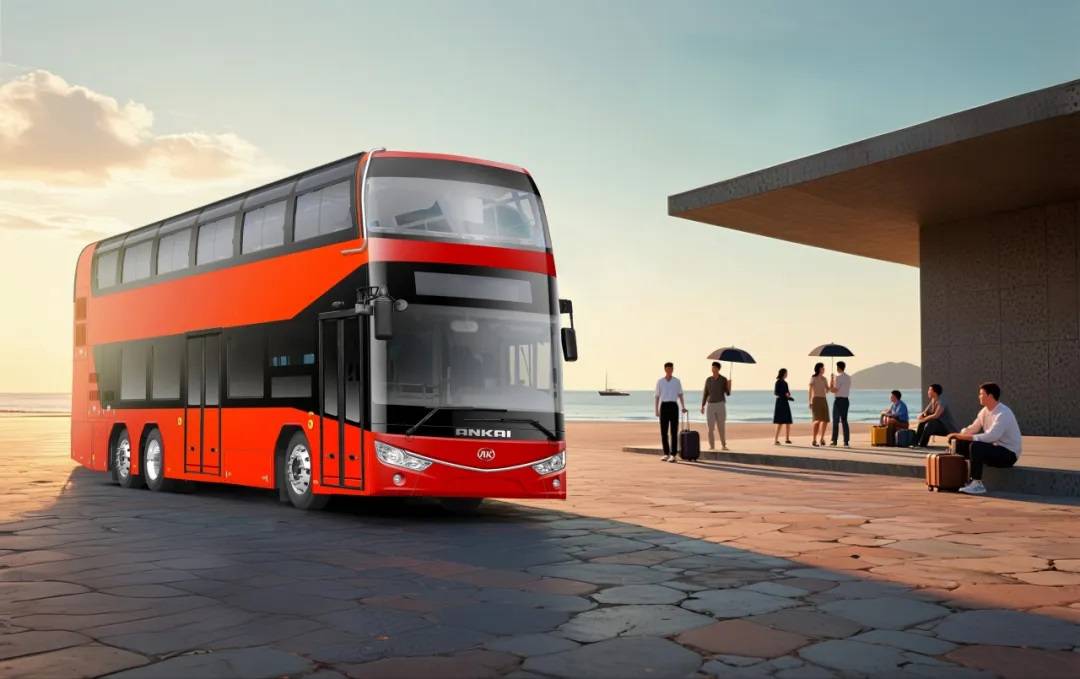 pure electric double-decker sightseeing bus