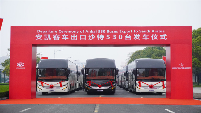 530 وحدة من حافلات أنكاي تنضم إلى شبكة النقل العام في المملكة العربية السعودية