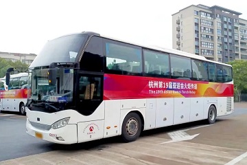 حافلات Ankai تخدم دورة الألعاب الآسيوية التاسعة عشرة في مدينة هانغتشو